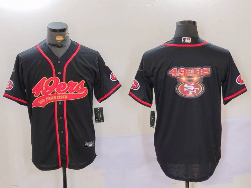 Men San Francisco 49ers Blank Black gold Joint Name 2024 Nike Limited NFL Jersey style 9018->new york mets->MLB Jersey